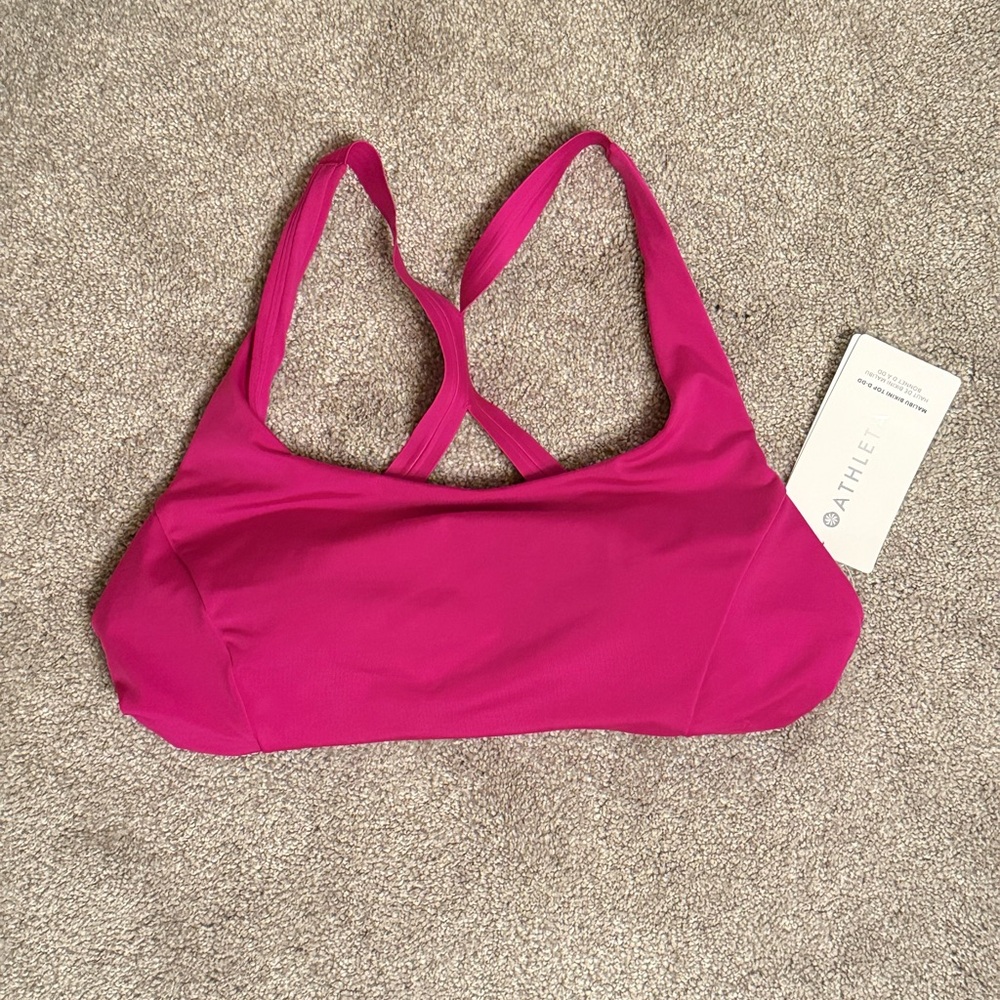 ATHLETA. Pink Malibu Bikini Top. Medium (D-DD)